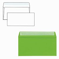 Конверты С65 (114х229 мм) АССОРТИ 5 ЦВЕТОВ, отрывная лента, 120 г/м2, КОМПЛЕКТ 10 шт., европодвес, 225А.10 | код 128305 | КУРТ