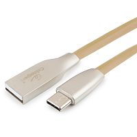 Кабель USB 2.0 Cablexpert CC-G-USBC01Gd-1M, AM/Type-C, серия Gold, длина 1м, золотой, блистер | код CC-G-USBC01Gd-1M | Cablexpert