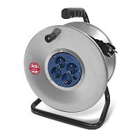 Удлинитель силовой ТМ Союз на металлической катушке 4 гнезда с защиткой крышкой 3700Вт ПВС 50м | код 482S-4375 | Universal