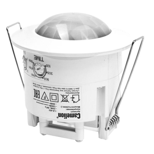 Датчик движения LX-453 электронный сенсор включения освещения потолочный встраиваемый Camelion 10980 фото 4