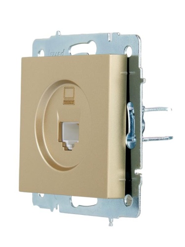 VESNA Розетка компьютерная золото | код 742-3688-139 | LEZARD фото 4