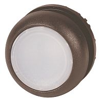 Головка кнопки с подсветкой, без фиксации ,цвет белый, черное лицевое кольцо, M22S-DL-W | код 216924 | EATON