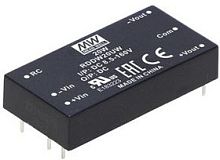Источник питания DC-DC, 20Вт, вход 8,5…160В DC, потребление без/под нагр. 9мА/312мА, выход ±15В/±667мА, КПД 89%, ёмкостная нагр. макс. 2x680мкф, изоляция 3000В AC, в корпусе 50,8х25,4х10,2мм, -40…+95С | код RDDW20UW-15 | MeanWell