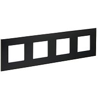 SKANDY Рамка 4-мест. SK-F34Bl металл черн. IEK | код SK-M42-M-K02 | IEK