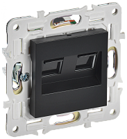 SKANDY Роз. комп. 2-ая RJ45 кат.6 SK-K04Bl черн. IEK | код SK-K20-2-K02 | IEK