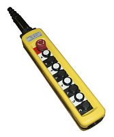 Пост кнопочный ПКТ-88Б У2, IP65, 2 скорости, кнопка БЛОКИРОВКА с фиксацией (красная), вверх, вниз, влево, вправо, вперед, назад, по часовой, против часовой, 16NO, пост кнопочный (ЭТ) | код ET011054| Электротехник