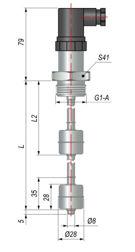 Датчик уровня поплавковый ПДУ-2Н.2.450.К.350.К.G1 | код 146051 | ОВЕН Датчик уровня поплавковый ПДУ-2Н.2.450.К.350.К.G1 | код 146051 | ОВЕН