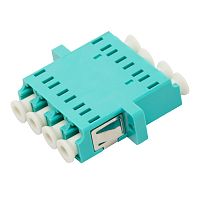 Адаптер оптический LANMASTER LC, OM3 корпус SC дуплекс, квадро | код LAN-4LC/S-AM-OM3 | LANMASTER