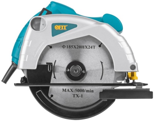 Пила дисковая 1200Вт 4500об/мин 185/20мм железная опора FIT 80403 фото 2