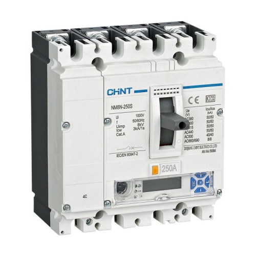 Выключатель автоматический 4п 32А 70кА NM8N-250Q EM с электр. расцеп. LCD (R) CHINT 271396