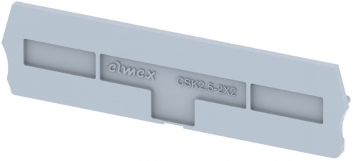 Концевая пластина для клемм, серая CSK2.5-2X2-GREY | код 3911060000 | Elmex