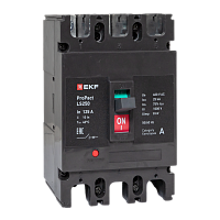 Автоматический выключатель LS250 25кА 3P 125А ProPact EKF | код mccb-250-25-3-125-ls | EKF