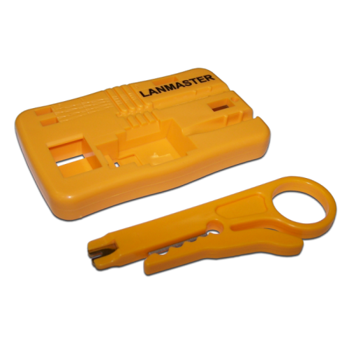 Монтажная площадка для кейстоунов с инструментом для разделки кабеля | код LAN-OK-FIX | LANMASTER