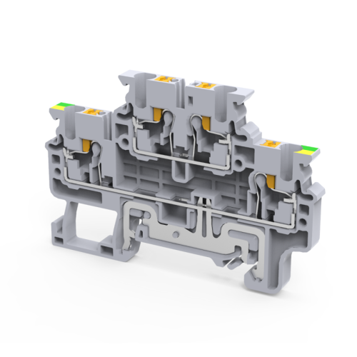 Клемма заземляющая push-in 2х-ярусная 2,5 кв.мм без перемычки OptiClip | код 331865 | КЭАЗ Клемма заземляющая push-in 2х-ярусная 2,5 кв.мм без перемычки OptiClip | код 331865 | КЭАЗ