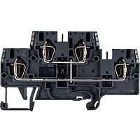 Этажная клемма, тип фиксации провода: пружинный, номинальное сечение: 2,5 мм кв., 24A, 500V, ширина: 5 мм, цвет: черный, тип монтажа: DIN 35 | код 56.703.6955.1 | Wieland