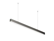 Светильник светодиодный ДПО/ДСО TS 02 S 48 OP 840 L1500 BK 1500х60х60 мм 40Вт 4000К IP20 подвесной линейный в компл. с тросом 3м черн. Русский Свет 11050224515