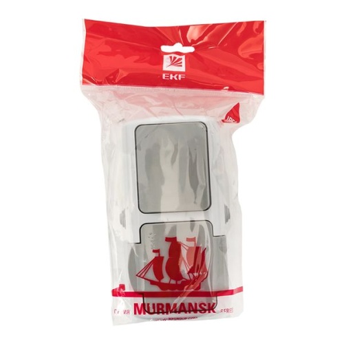 Мурманск Блок розетка 1-м 16А с заземлением с крышкой+ 1-кл выключатель IP54 серый | код EFRV16-050-30-540 | EKF фото 3