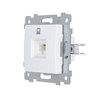 Розетка компьютерная 1-м Мария РК1-455 RJ45 кат.5E механизм бел. Кунцево 110022