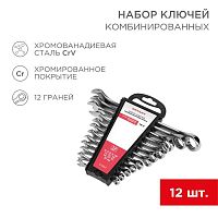 Набор ключей комбинированных 6-22мм 12 предметов | код. 12-5842 | Rexant