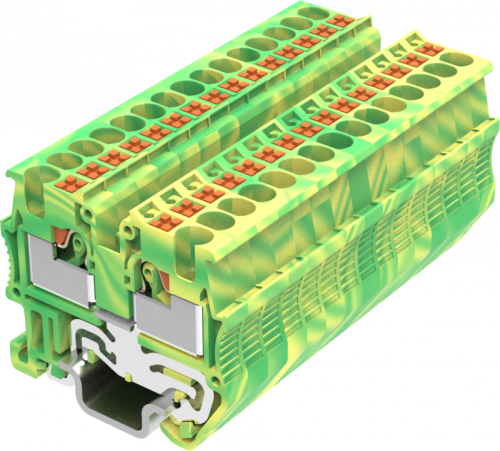 TPM1.5-2-PE Клемма мини TP 1-1 заземл., Push-in, сеч.1.5мм2, желто-зел., шт | код TPM1.5-2-PE | SUPU TPM1.5-2-PE Клемма мини TP 1-1 заземл., Push-in, сеч.1.5мм2, желто-зел., шт | код TPM1.5-2-PE | SUPU