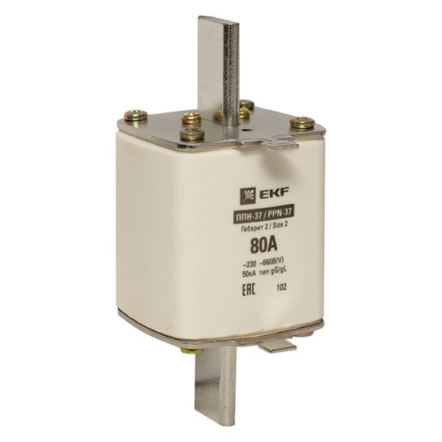 Плавкая вставка ППН-37 400/80А габарит 2 PROxima | код fus-37/400/80 | EKF фото 2