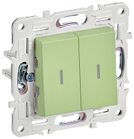SKANDY Выключ. 2-кл. прох. с инд. 10А SK-V10M мятн. IEK | код SK-V22-1-10-K06 | IEK