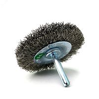 Щетка дисковая Д63x10 c хв-м д6x30, ворс гофр нерж сталь 0,30, до 4500 об/мин (13-172) | код EB-D63BS | EuroBrush