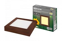 Светильник накладной светодиодный квадрат Даунлайт СПО (венге) 12 Вт 170*170*32 мм 3000К TDM | код SQ0329-0419 | TDM