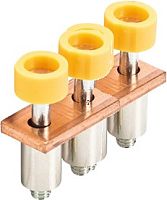 Соединительная перемычка, винтовая, изолированная, 3 полюса, для клемм: WK 4/DEU | код Z7.271.0327.0 | Wieland