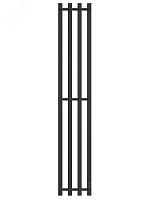 Полотенцесушитель электрический из квадратного профиля X-4 plaza neo 160/18 с диммером цвет черный матовый | код 4657801241871 | ДВИН