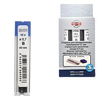 Грифели запасные 0,7 мм, B, KOH-I-NOOR, КОМПЛЕКТ 12 шт., 416200B007PKRU | код 210528 | KOH-I-NOOR