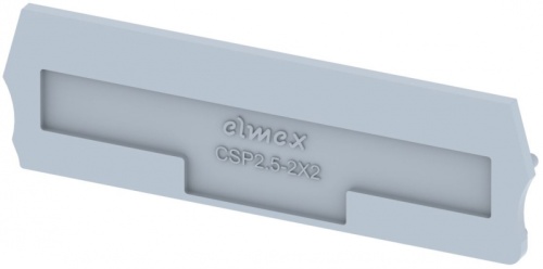 Концевая пластина для клемм, серая CSP2.5-2X2-GREY | код 3910890000 | Elmex