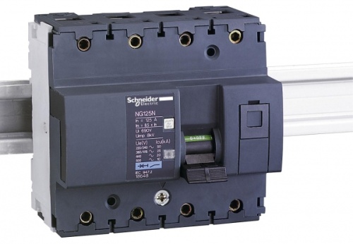 Выключатель автоматический четырехполюсный (3п+N) NG125N 80А C 25кА | код. 18646 | Schneider Electric 