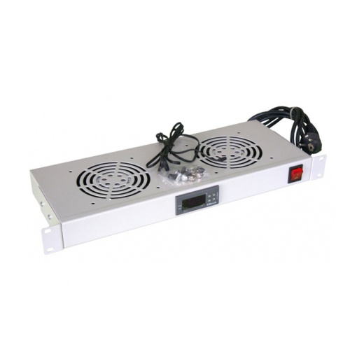 19 Вентиляторный модуль с термостатом 1U с 2-мя вентиляторами | код 04-2604 | REXANT 19 Вентиляторный модуль с термостатом 1U с 2-мя вентиляторами | код 04-2604 | REXANT