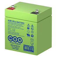 WBR HR1221W Аккумуляторная батарея для ИБП, напряжение: 12В, ёмкость: 5,5Ач, клеммы типа: F2, Размеры ВШГ: 107x70x90мм, вес: 2кг. Срок службы: 8 лет. | код WBR HR1221W | WBR