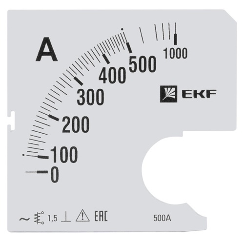 Шкала сменная для A961 500/5А-1,5 PROxima | код s-a961-500 | EKF