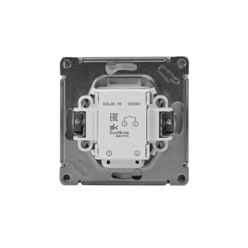 ARTGALLERY 1-клавишный ВЫКЛЮЧАТЕЛЬ КНОПОЧНЫЙ с подсв., 10А, механизм, АЛЮМИНИЙ | код GAL000316 | Systeme Electric фото 7