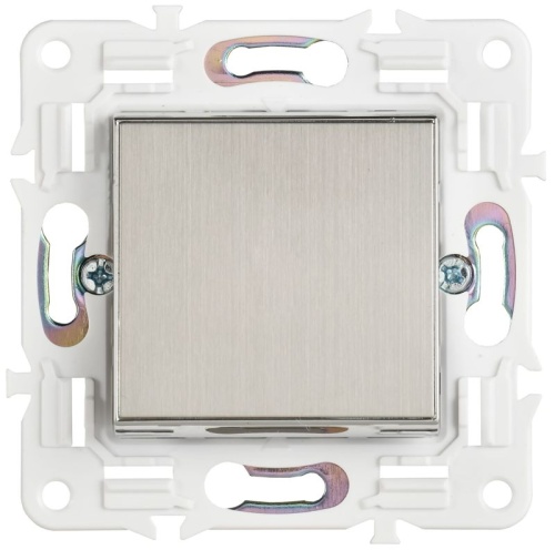 Выключатель проходной 1-кл. SKANDY 10А SK-V02N никель IEK SK-V12-0-10-K50 фото 2