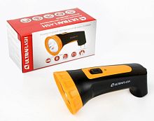 Фонарь LED 3804M (аккум. 220В черн./желт. 4 LED SLA пласт. коробка) Ultraflash 12867