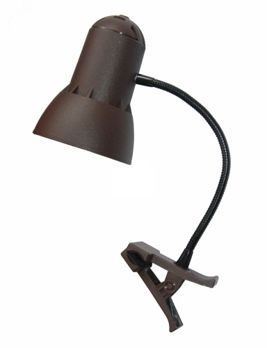 Cветильник Надежда ПШ 40 Вт Е27 б/л на прищепке гибкая стойка шоколад | код | Трансвит