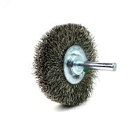 Щетка дисковая Д60x18 c хв-м д6x30, ворс гофр нерж сталь 0,30, до 18000 об/мин (13-183) | код EB-D60SS1 | EuroBrush