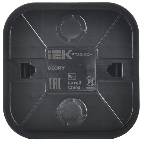 GLORY Розетка для открытой установки телефонная RJ11 РТ20-ХСм сталь матовый IEK | код ETH10-K46M | IEK фото 4