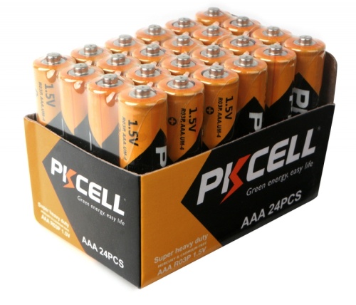 Солевой элемент питания PKCELL R03P-4S-24 тип - AAА 24 шт пленка | код R03P-4S-24 | PKCELL
