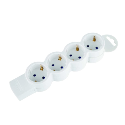 Колодка розеточная 4 гнезда с заземлением Quick Fix (быстрое подключение) 3680Вт | код 32020 5 | Duwi