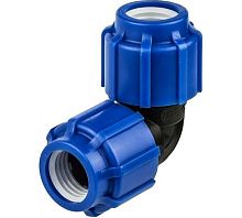 Отвод ПНД компрессионный 90 град 20 мм | код 50040020 | Политэк