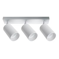 Светильник ДБО 3хGU10 без ламп наклонный белый | код 41066 | Feron