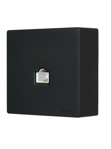 Розетка телефонная 1-м ОП LETO черн. бархат LEZARD 752-4200-137 фото 3