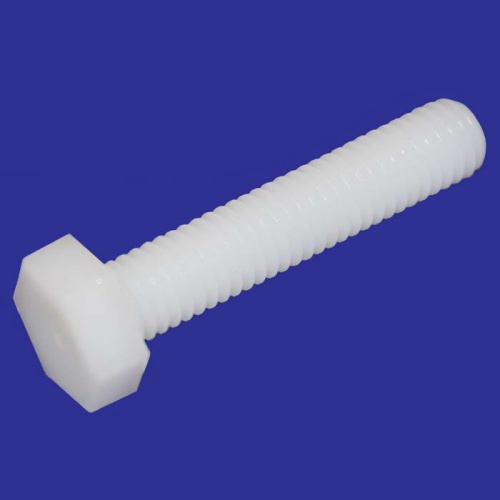 Болт пластиковый полиамидный с полной резьбой RUICHI DIN 933, резьба М5x30 мм, PA66, белый | код 110975 | Ruichi