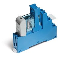 Модуль интерфейсный электромеханич. реле 2CO 8А AgNi 230В AC IP20 винт. клеммы пластик. клипса LED + варистор | код 485282300060SPA | FINDER