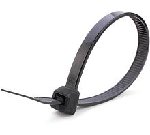 Хомут нейлоновый 7,6x300 мм, d пучка max 82 мм, нагрузка 55 кг, черный (100шт в упак), (NYCT76-300) | код 32793 | Stekker